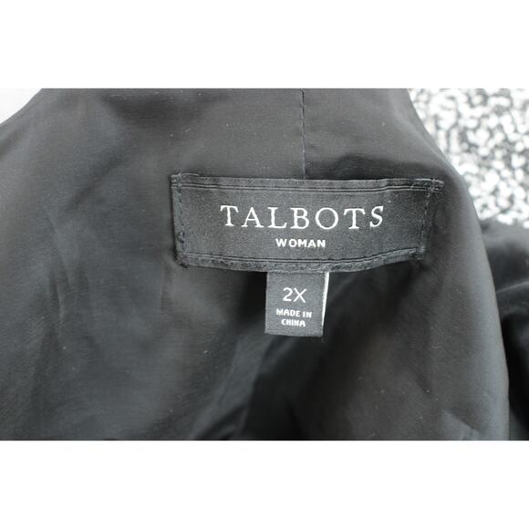 Talbots Blazer Womens 2X Collarless Stretch One Button Jacket Lined - Picture 6 of 9